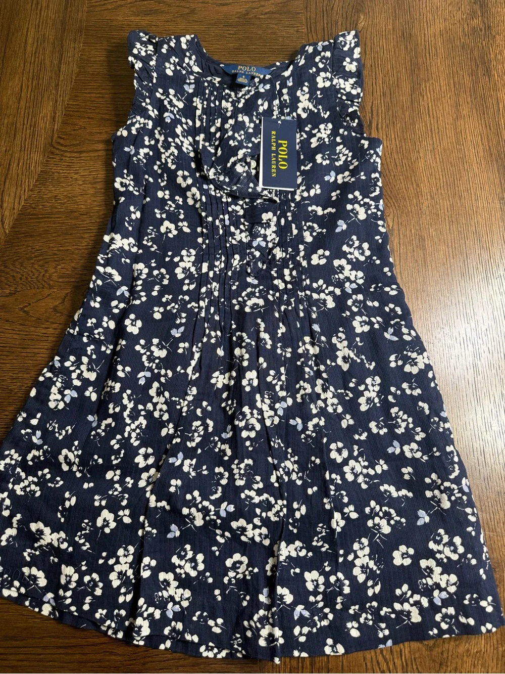 NWT Polo Ralph Lauren Navy Blue Floral Sundress Girls size 6T